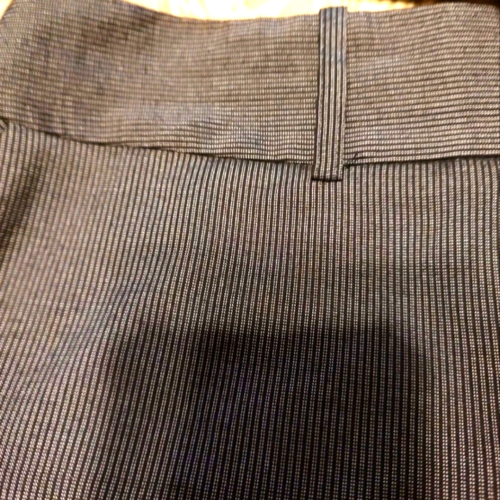 🖤Stunning Vintage Anne Klein Black & White Pinstripe Platinum Slacks Pants - 12 - Picture 4 of 12